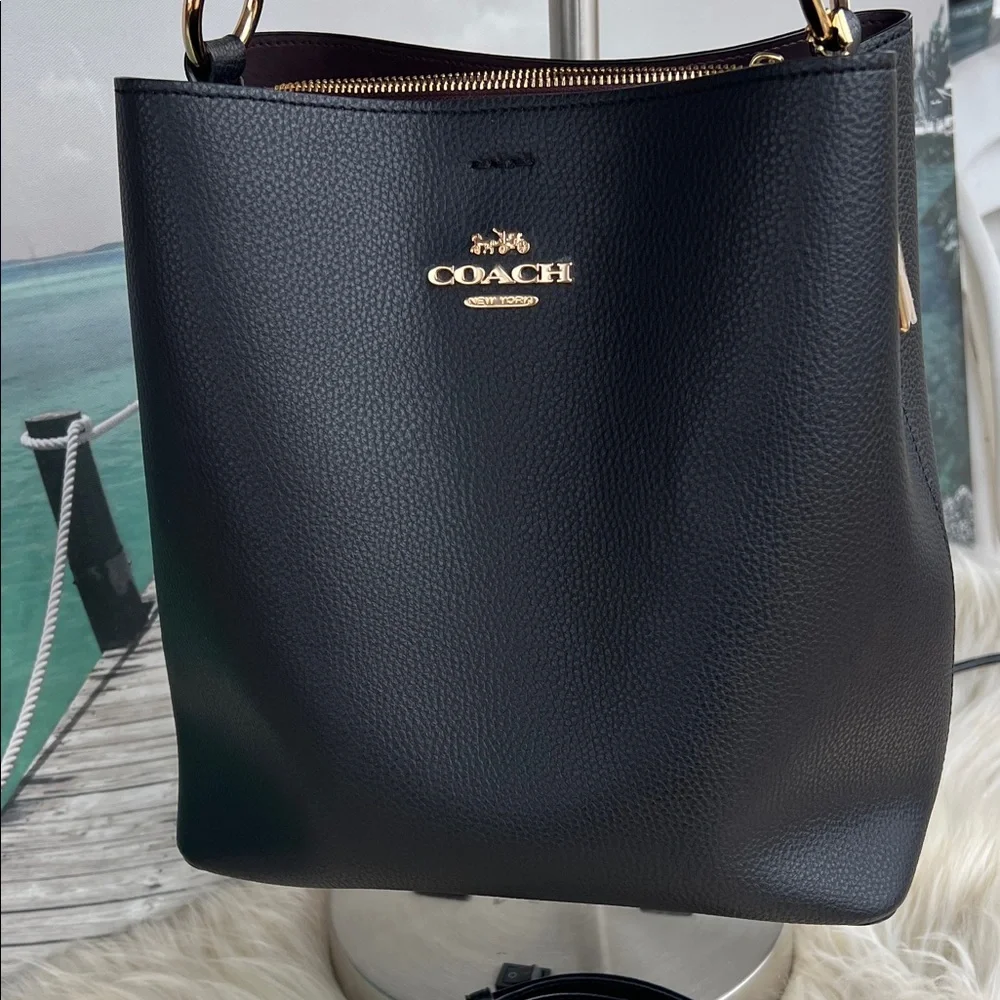 Coach Black Leather Shoulder Bag - Picture 13 of 14